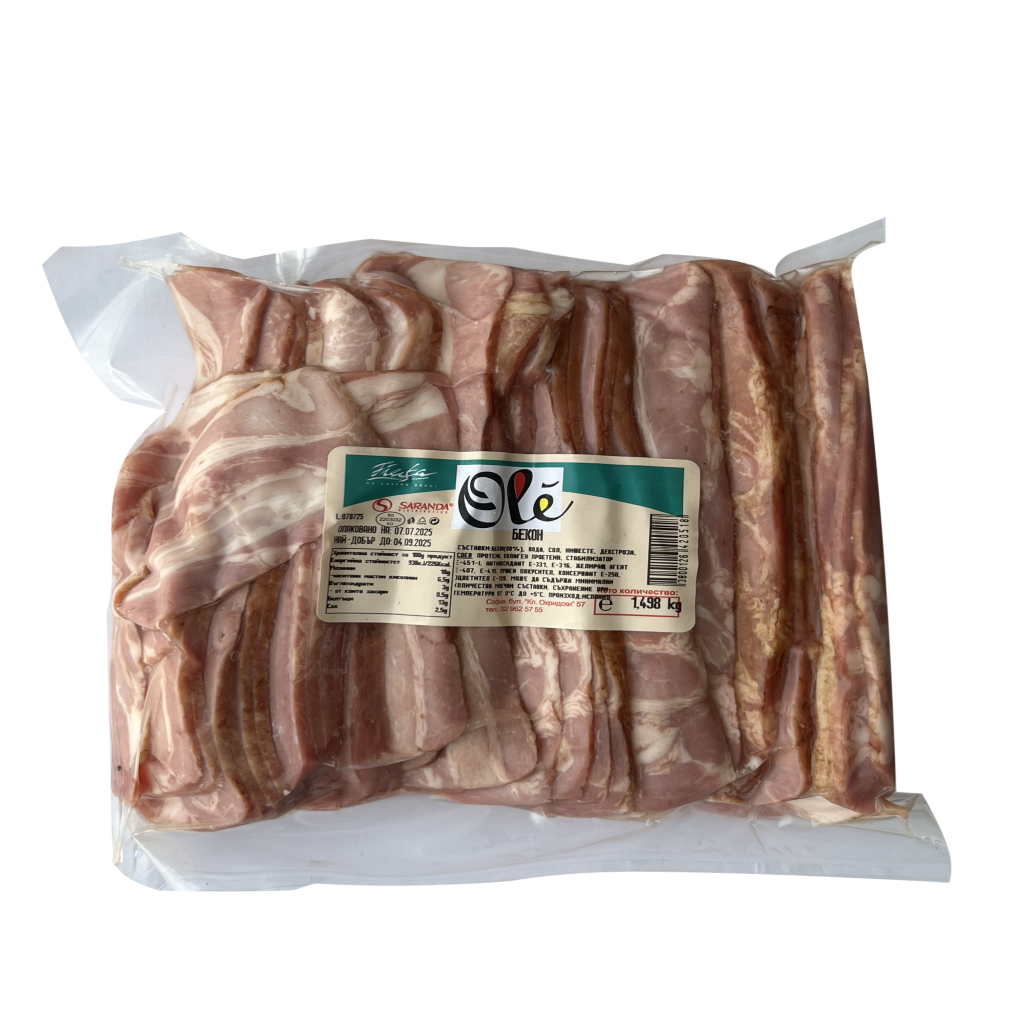 ~1,5КГ СЛАЙС БЕКОН с кожа OLE